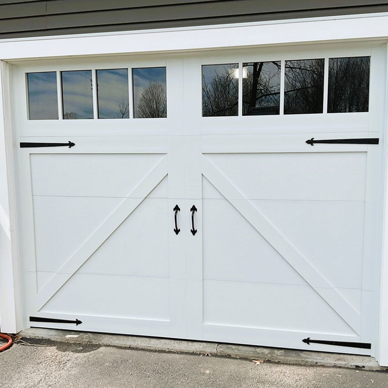 China Supplier 16'x7' 16'x8' Overlay Carriage 2 Car Garage Door OEM & Wholesale_2