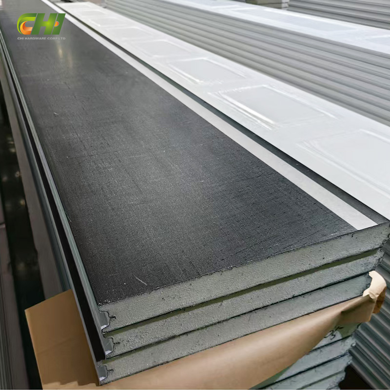 Customized Flat/Flush/Smooth/Wood/Plank Grain PU Foam Garage Door Panel Best for Wholesale_2