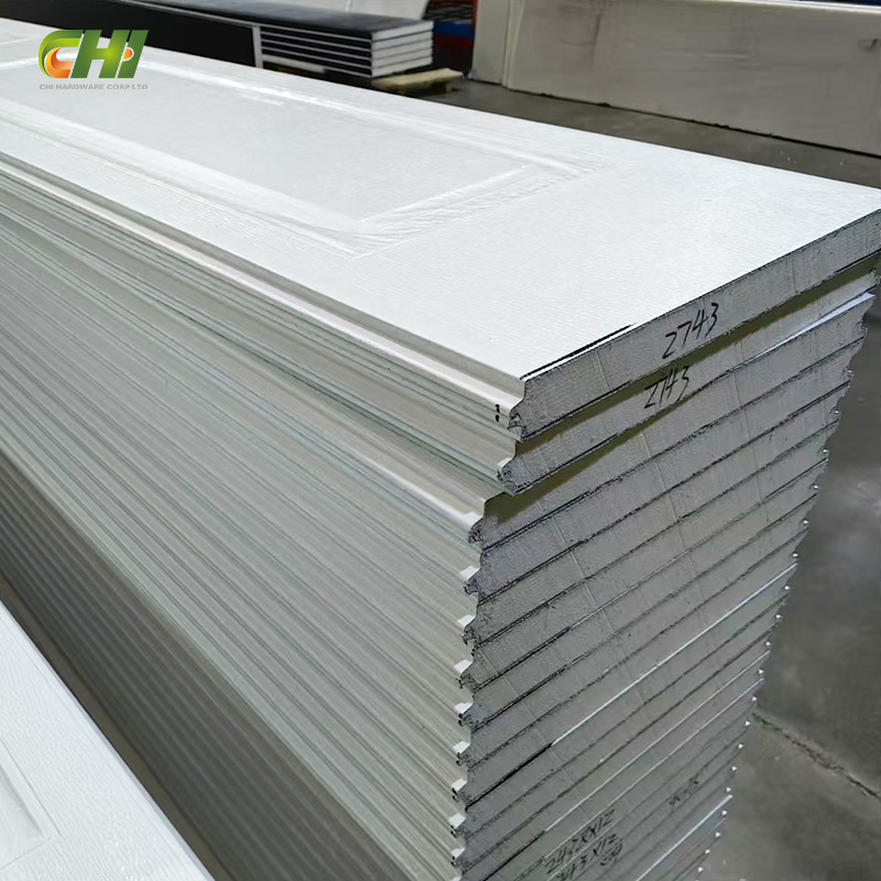 Customized Flat/Flush/Smooth/Wood/Plank Grain PU Foam Garage Door Panel Best for Wholesale_3