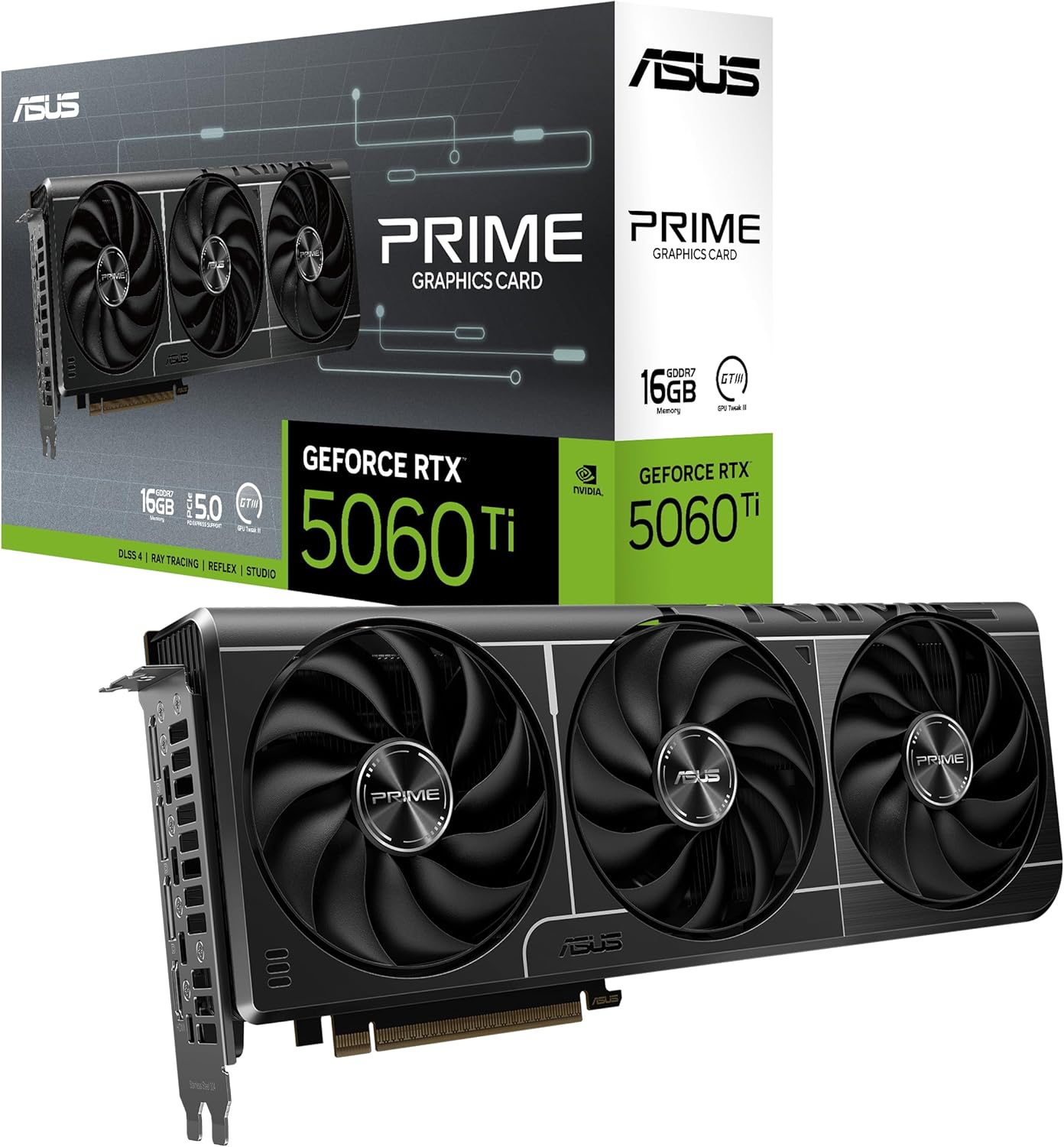 Best Offer ASUS The SFF-Ready Prime GeForce RTX™ 5060 Ti 16GB GDDR7 Graphics Card (PCIe® 5.0, 16GB GDDR7, HDMI®/DP 2.1, 2.5-Slot, Axial-tech Fans, Dual BIOS)_2