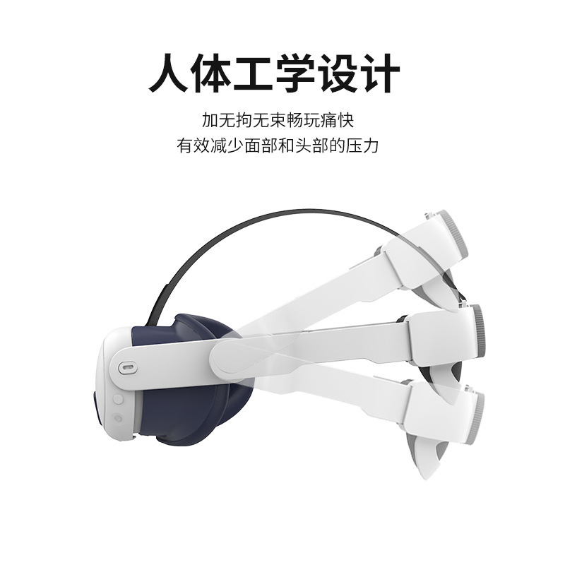 Meta Quest 3 3s Headset with Adjustable Replaceable VR Headband Weight Reduction Helmet VR_3