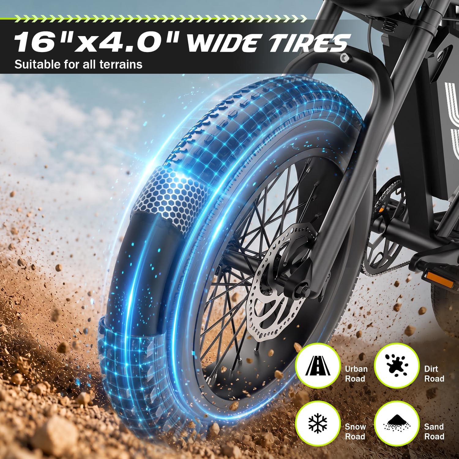 Askgo Electric Bike for Adults 1500W Peak Electric Dirt Bike_7