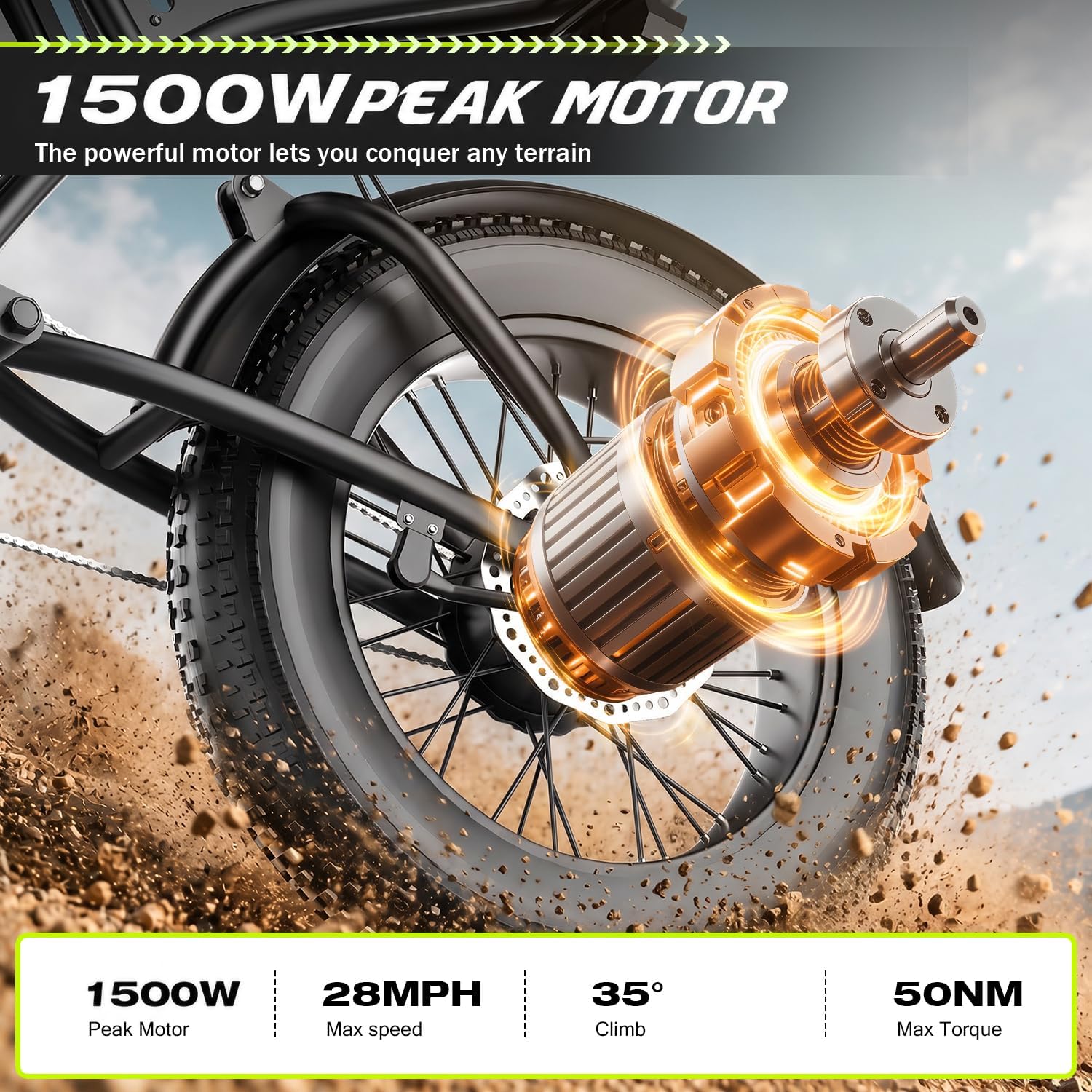 Askgo Electric Bike for Adults 1500W Peak Electric Dirt Bike_3