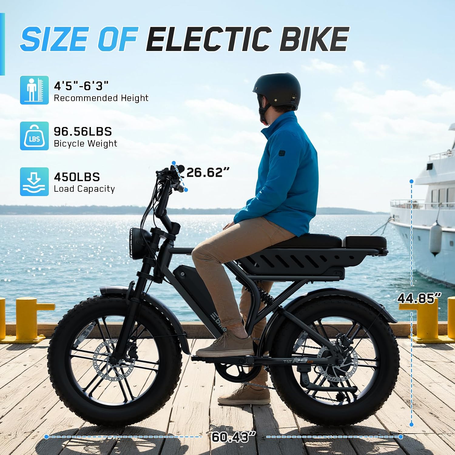 Electric Bike 48V Removable Battery Retro Ebike 28MPH Top Speed_3