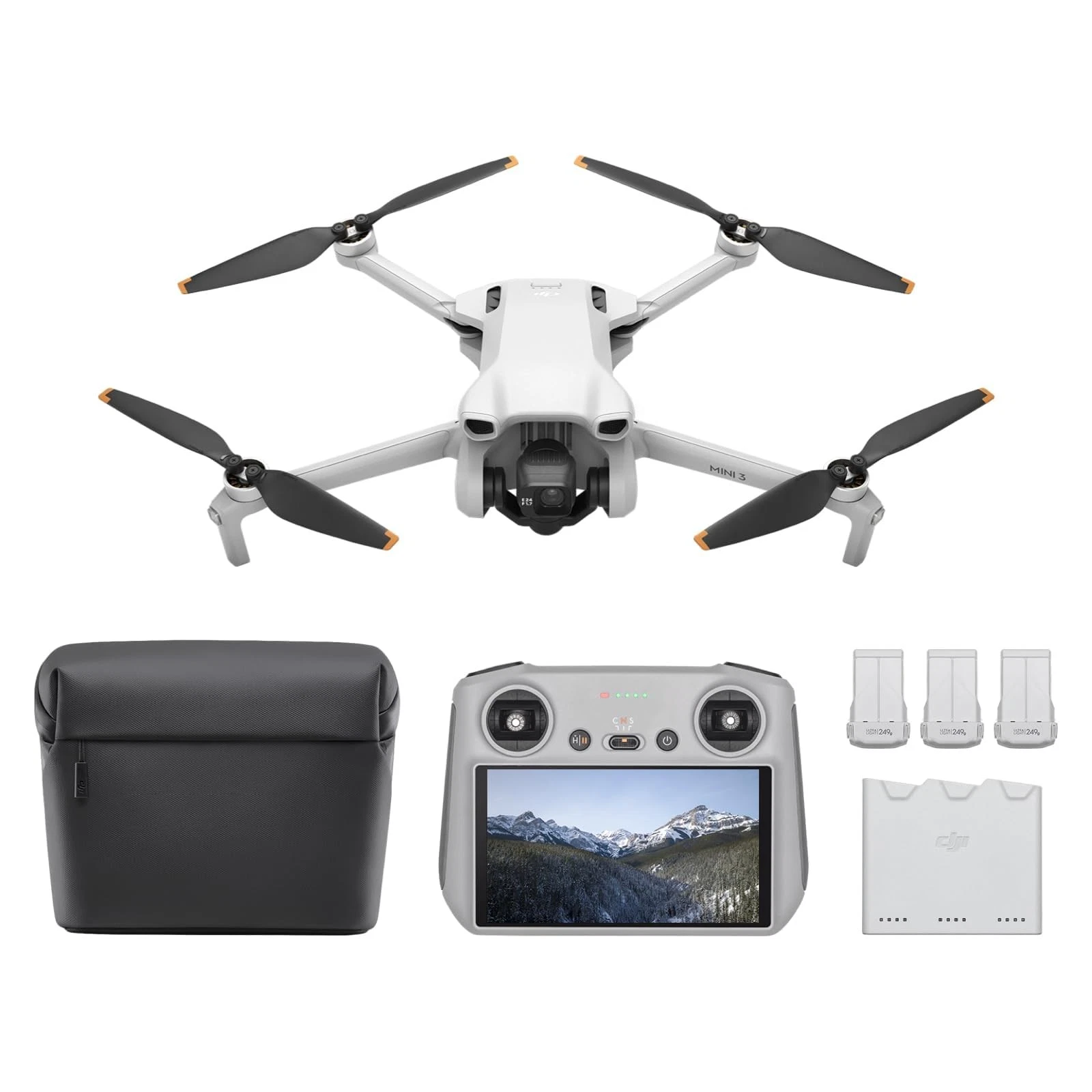 Mini 3 Fly More Combo 4K HDR Camera Foldable Beginner Drone GPS RC Controller Long Range Rubber Build for Outdoor Photography