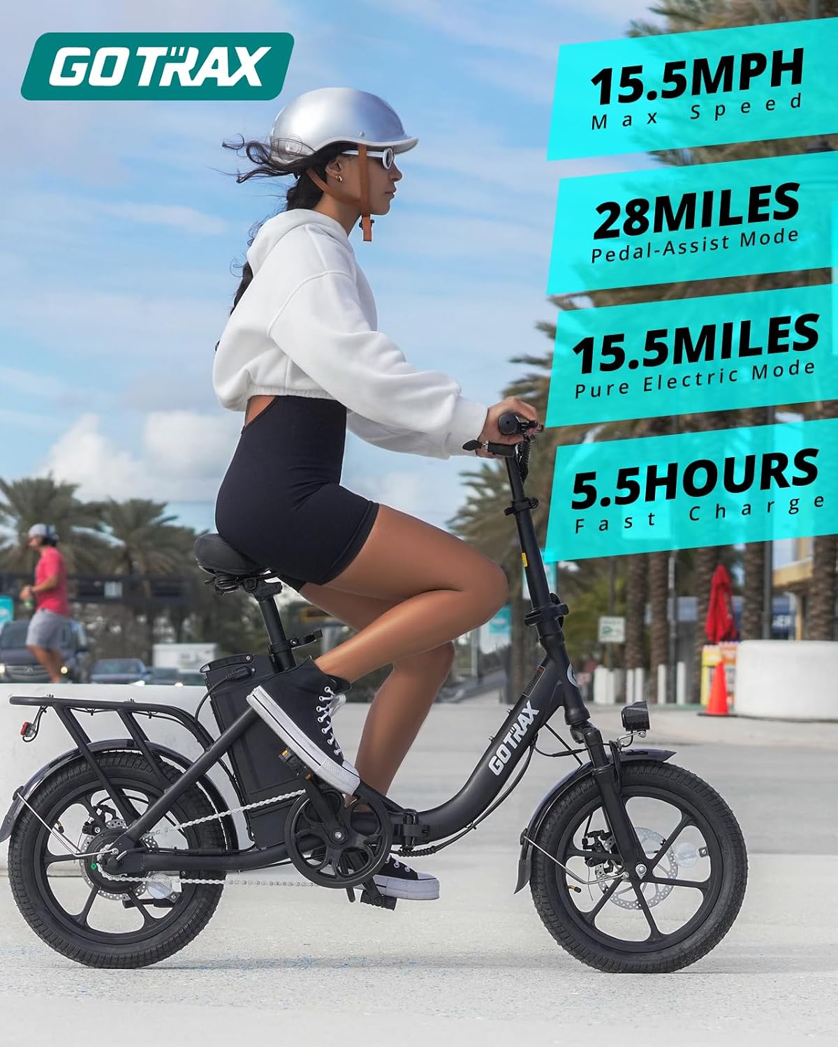 Gotrax S4 16 Folding Electric Bike for Adults & Teens Max 28 Mile 15.5Mph Bike_3
