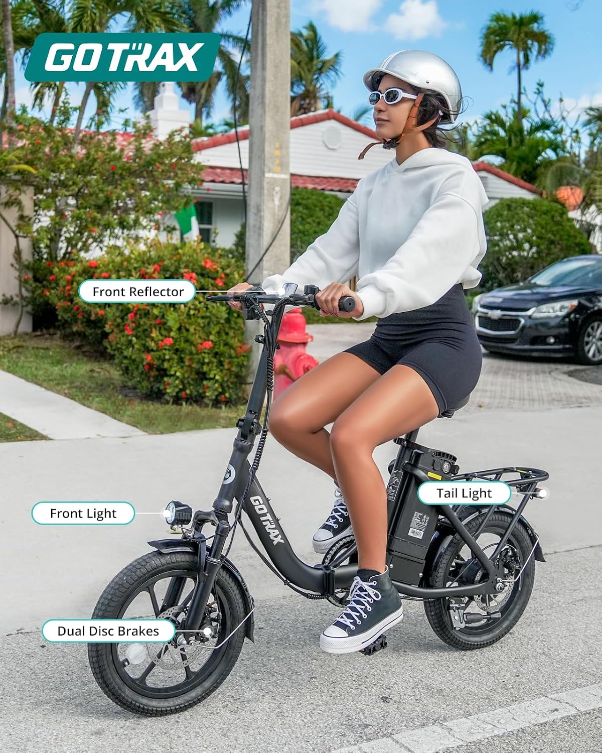 Gotrax S4 16 Folding Electric Bike for Adults & Teens Max 28 Mile 15.5Mph Bike_4