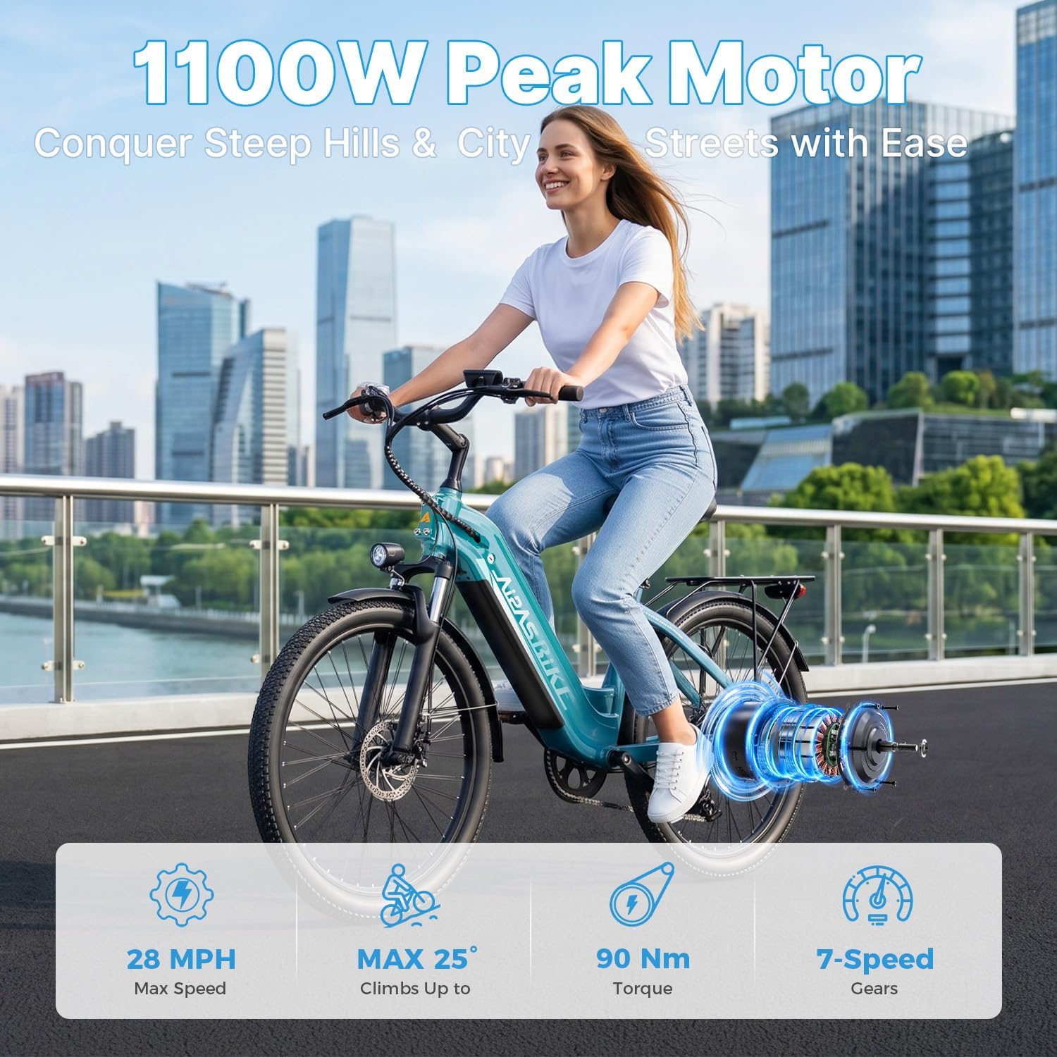 Aipas C1 Max/C2 Max Electric Bike for Adults 864Wh Removable Battery_7