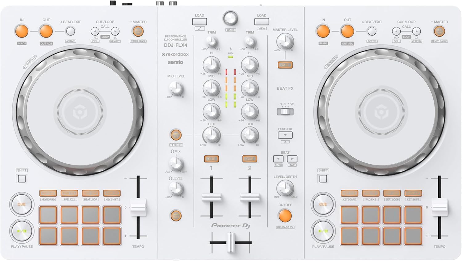 Pioneer DJ DDJ-FLX4 2-Channel DJ Controller 16 Pads White_2