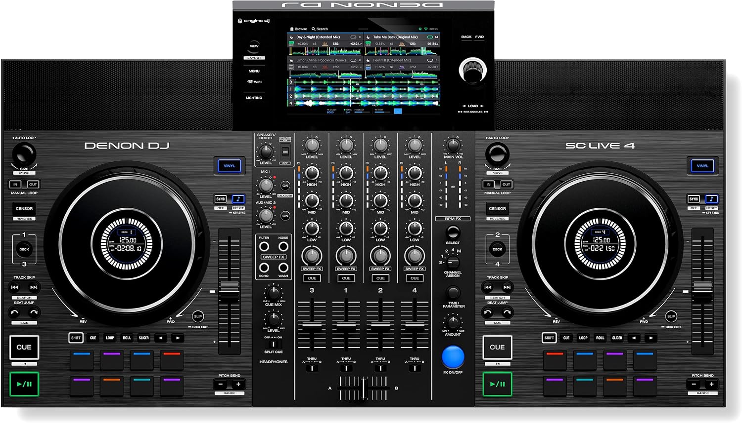 Denon DJ SC LIVE 4 Standalone DJ Controller Black_7