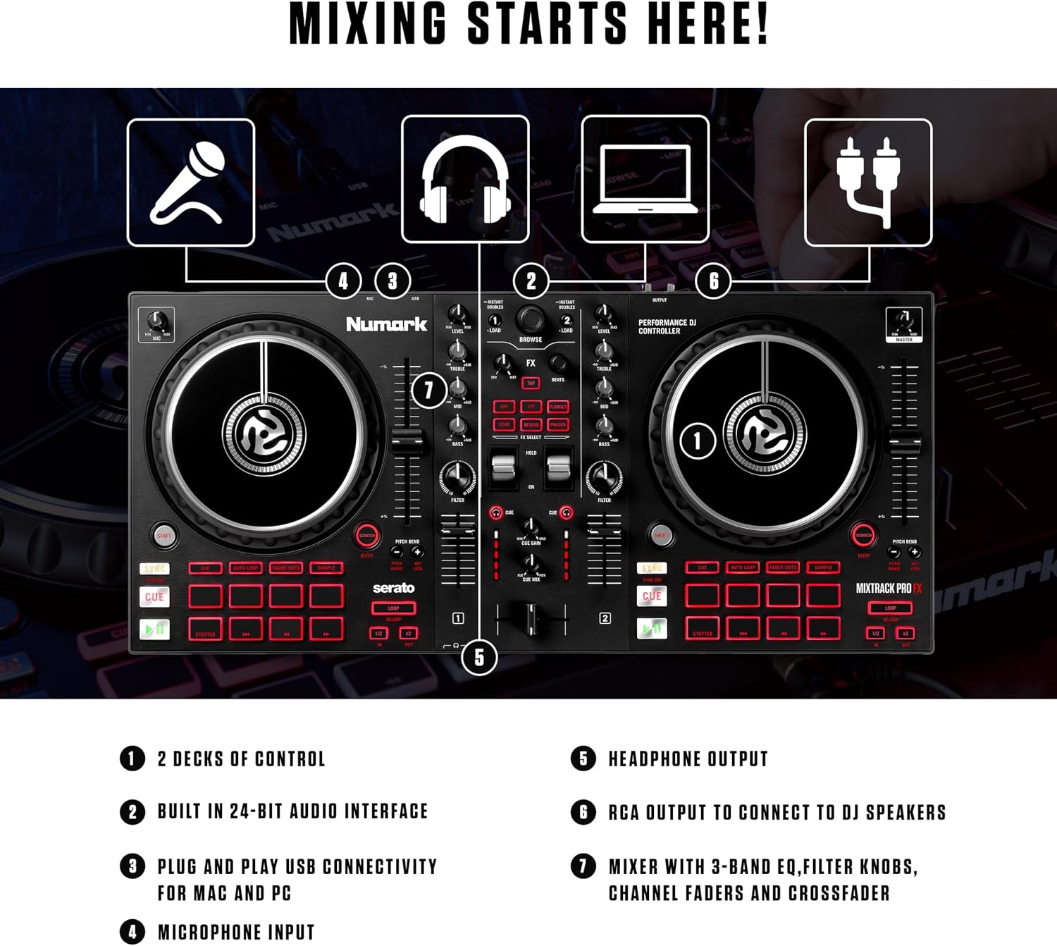 Numark Mixtrack Pro FX DJ Controller_3