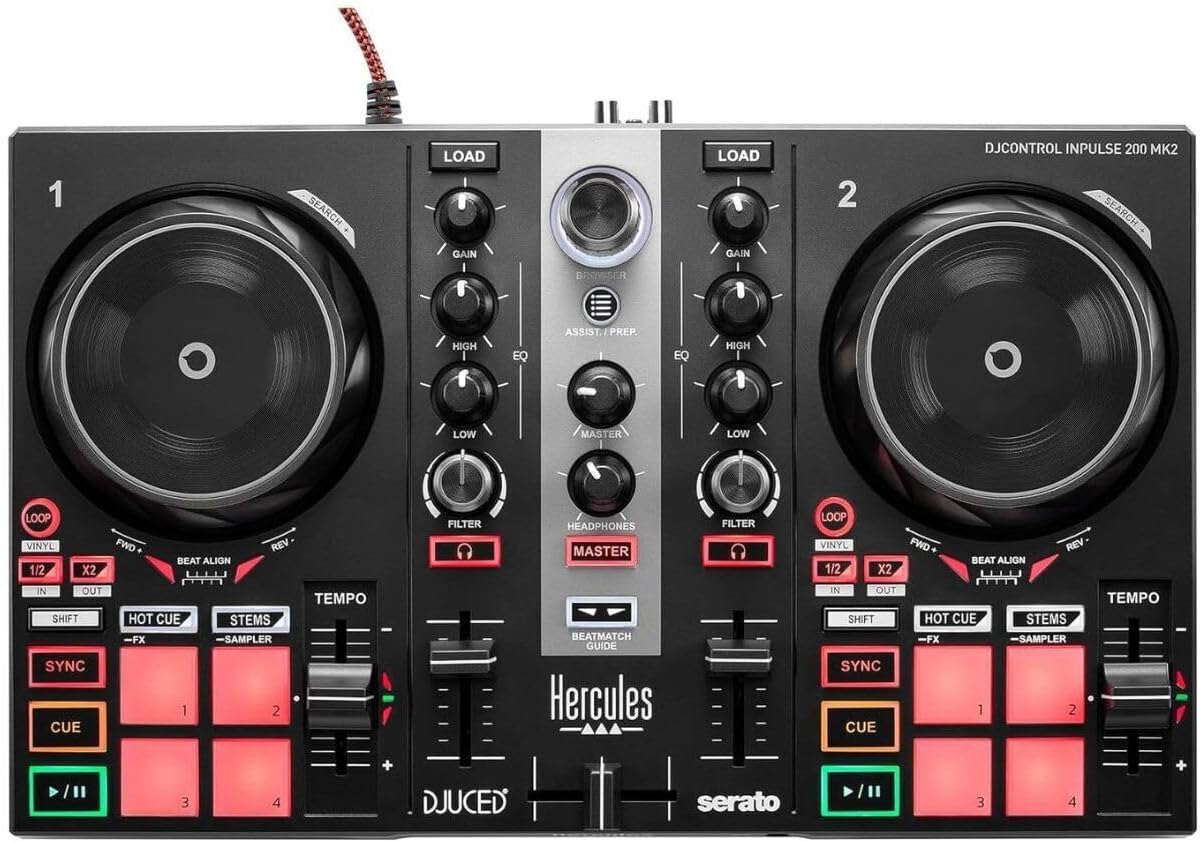 Hercules DJ Learning Kit MK II DJ Controller with Speakers_7