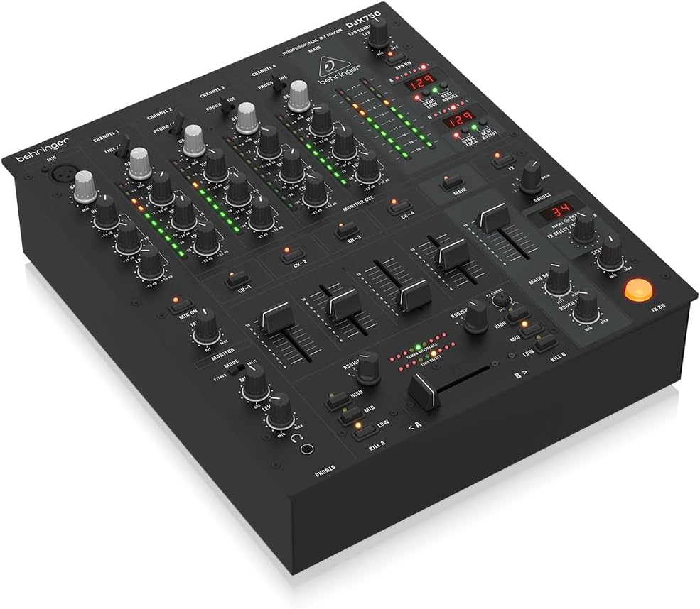 Behringer PRO MIXER DJX750 Professional 5-Channel DJ Mixer with Advanced Digital Effects and BPM Counter_4