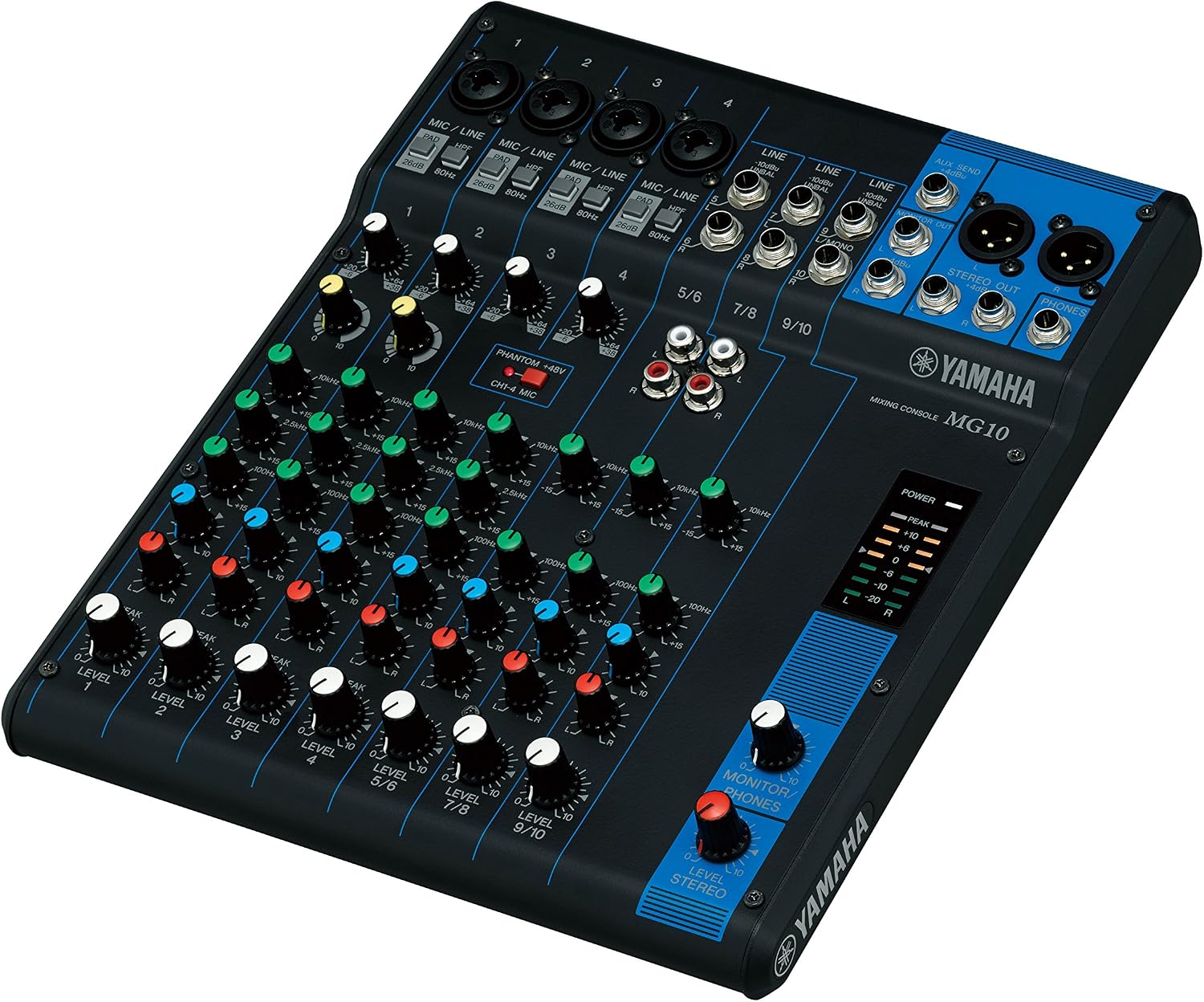 Yamaha MG10 10-Input Stereo Mixer XLR Connectivity Black_4
