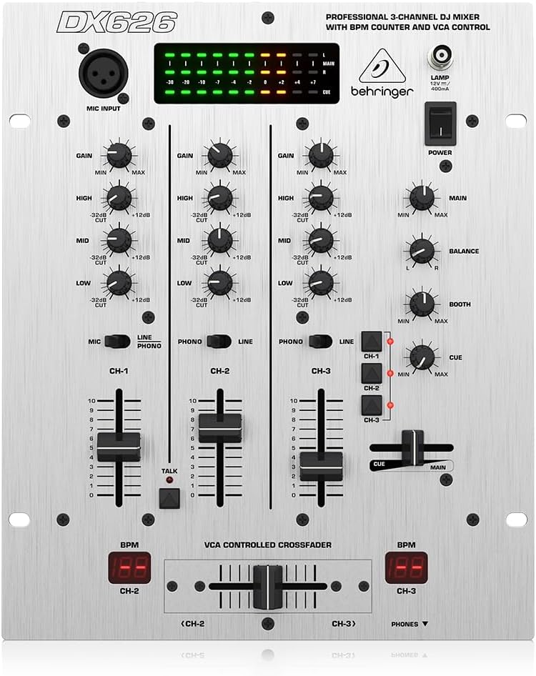 Behringer Pro Mixer Dx626 Professional 3-Channel Dj Mixer With Bpm Counter_2