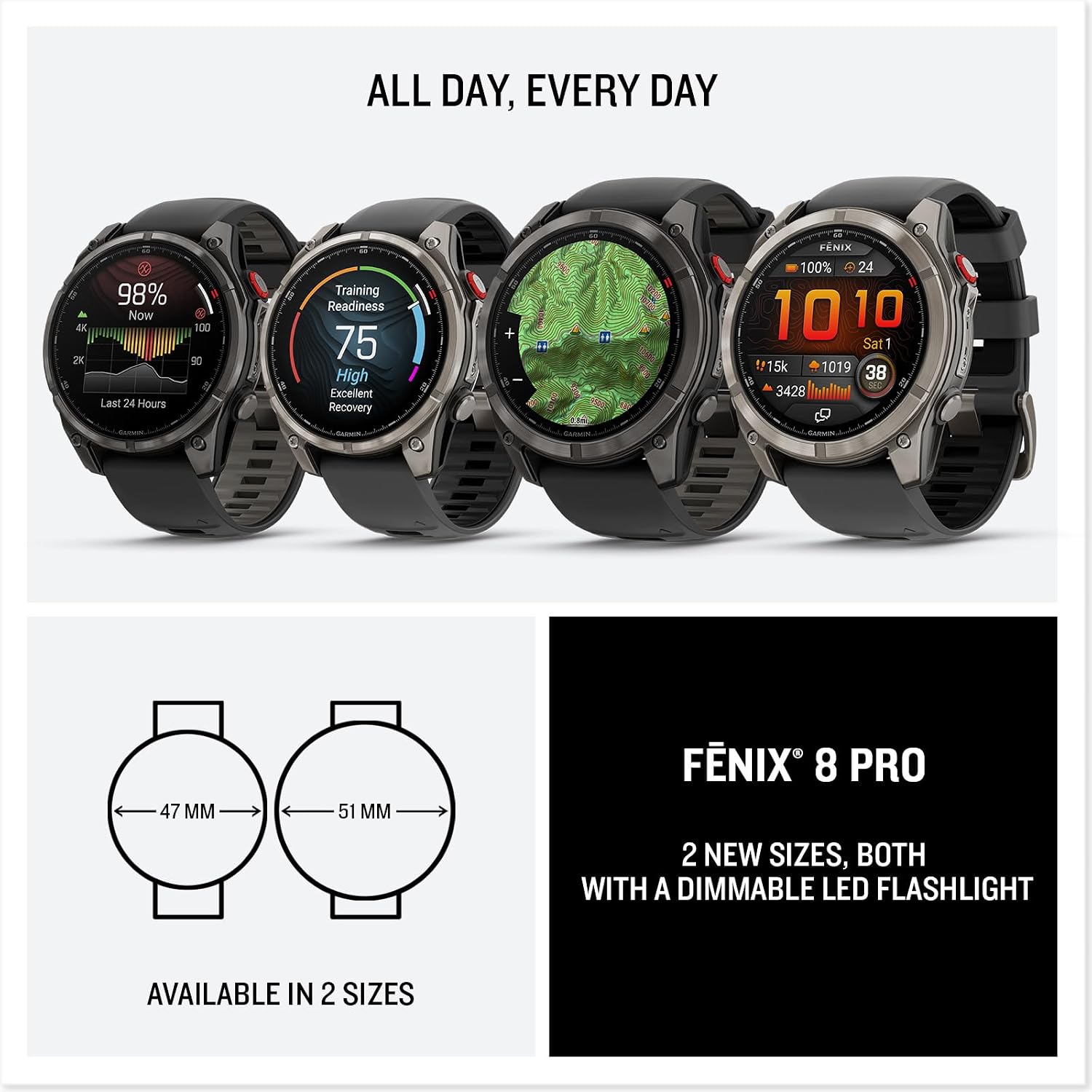Garmin fēnix 8 Pro 51mm Sapphire DLC Titanium Black/Pebble Gray_3