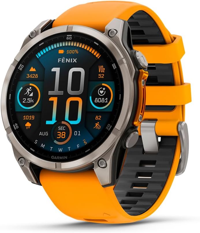 Garmin fenix 8 Sapphire 47mm Titanium Spark Orange/Graphite Premium Multisport Smartwatch_8
