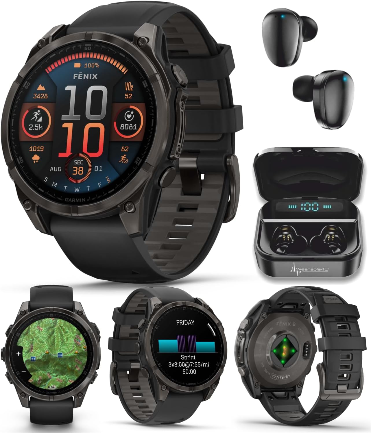 Garmin Fenix8 47 mm AMOLED Sapphire Multisport GPS Smartwatch_2