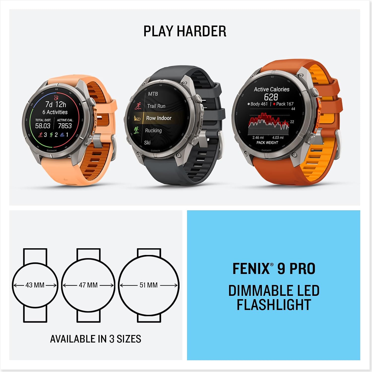 Garmin fēnix 9 Pro Titanium 47mm Graphite/Black AMOLED Display_6