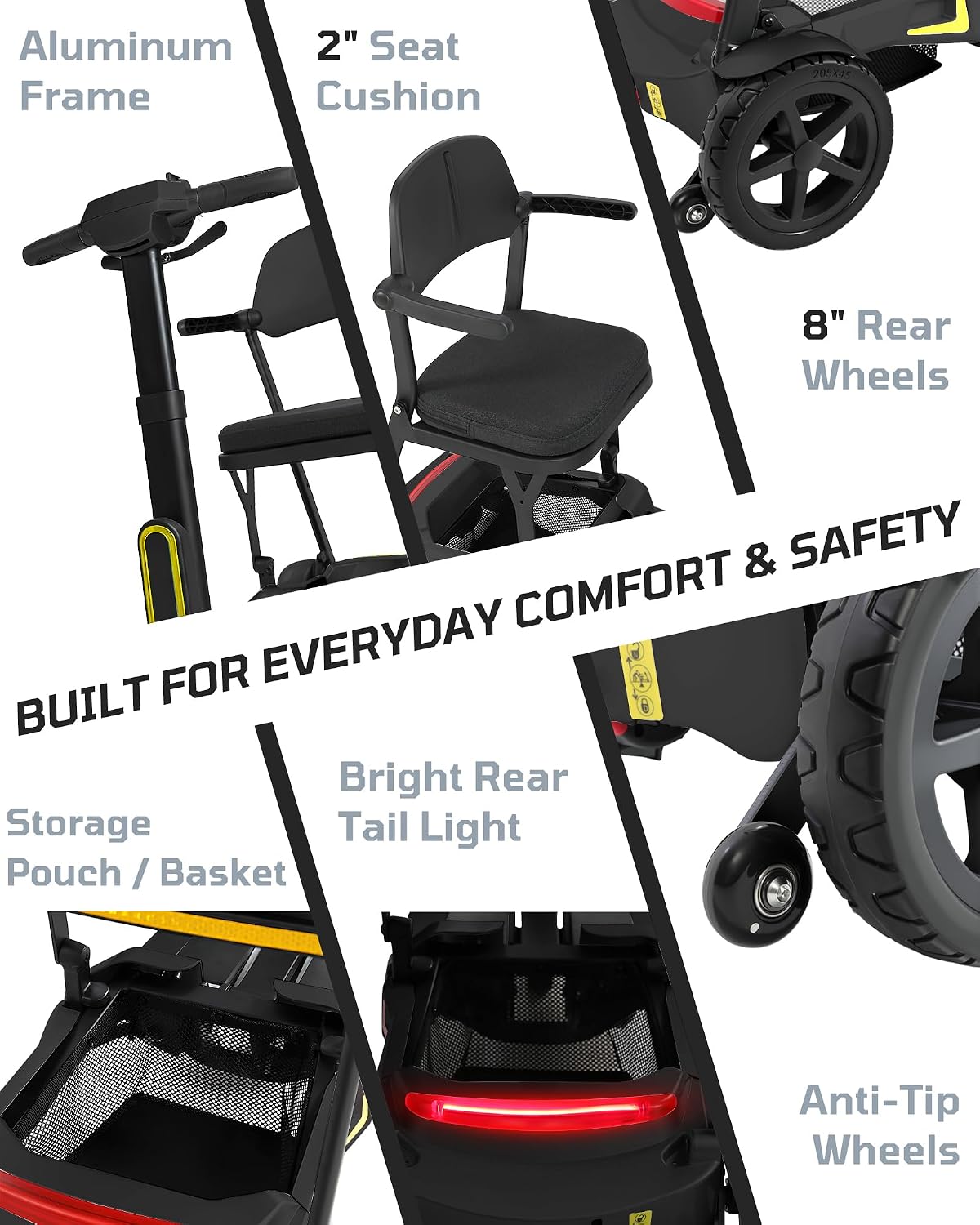 Light Weight Mobility Scooter for Adults 3 Wheel Mobility Scooter_3
