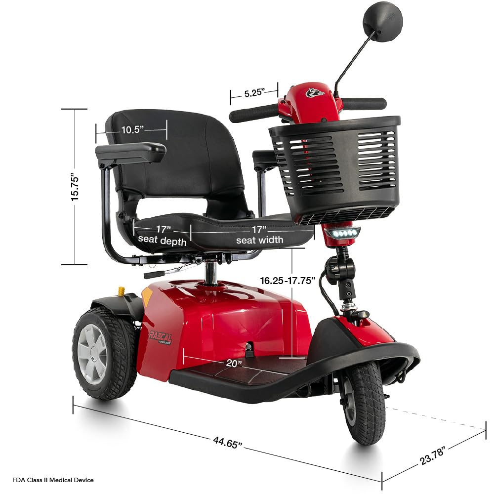 Conquest 3-Wheel Heavy-Duty Outdoor Mobility Scooter_6