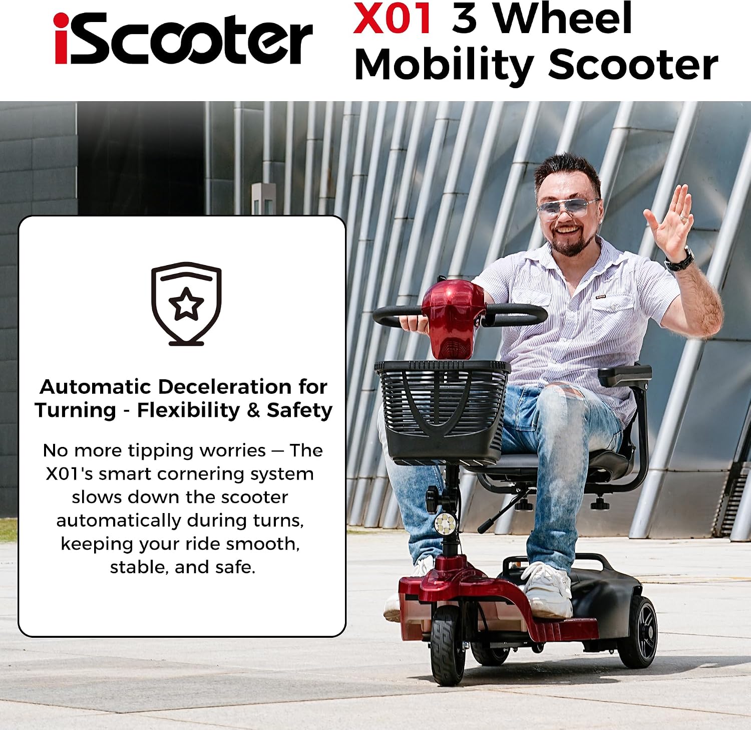 IScooter 3-Wheel Portable Mobility Scooter for Adults and Seniors_5