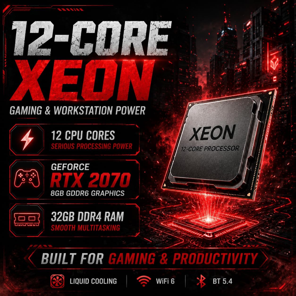 Gaming PC Desktop Computer 12-Core RTX 2070 8GB GDDR6_4