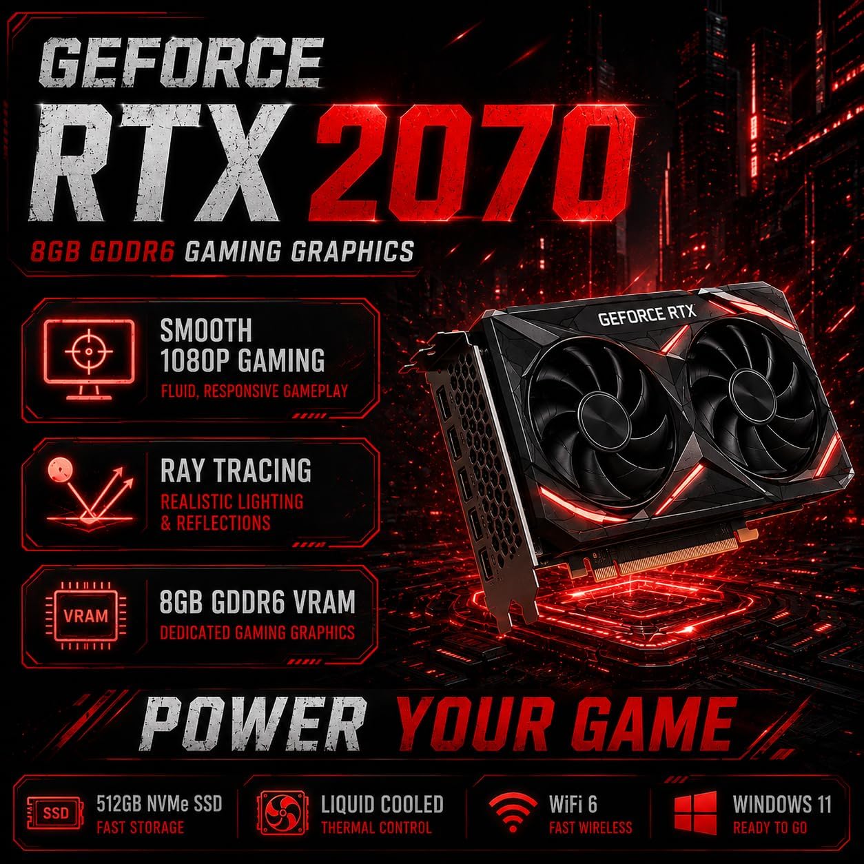 Gaming PC Desktop Computer 12-Core RTX 2070 8GB GDDR6_5