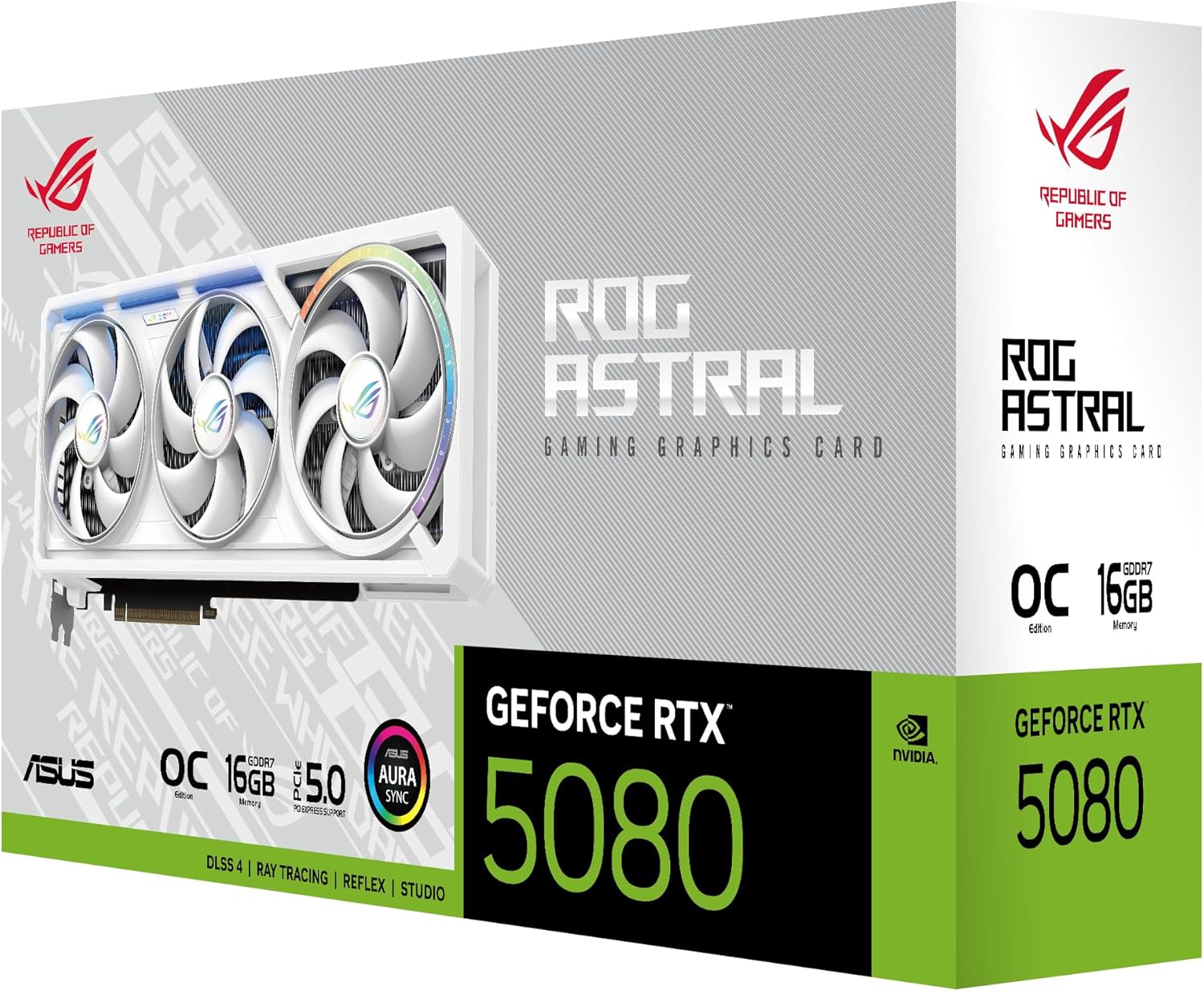 ASUS ROG Astral GeForce RTX 5080 16GB GDDR7 White OC Edition Graphics Card_6