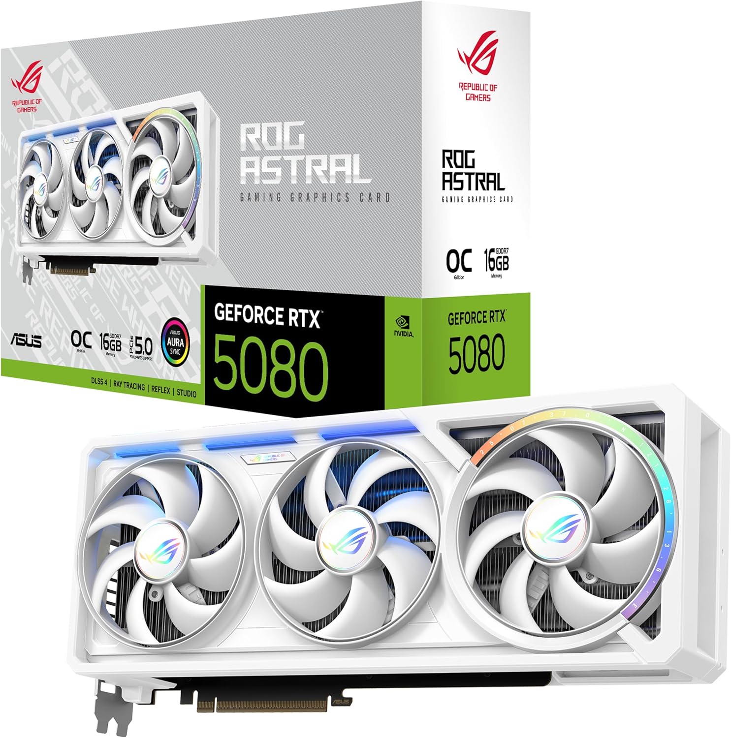 ASUS ROG Astral GeForce RTX 5080 16GB GDDR7 White OC Edition Graphics Card_2