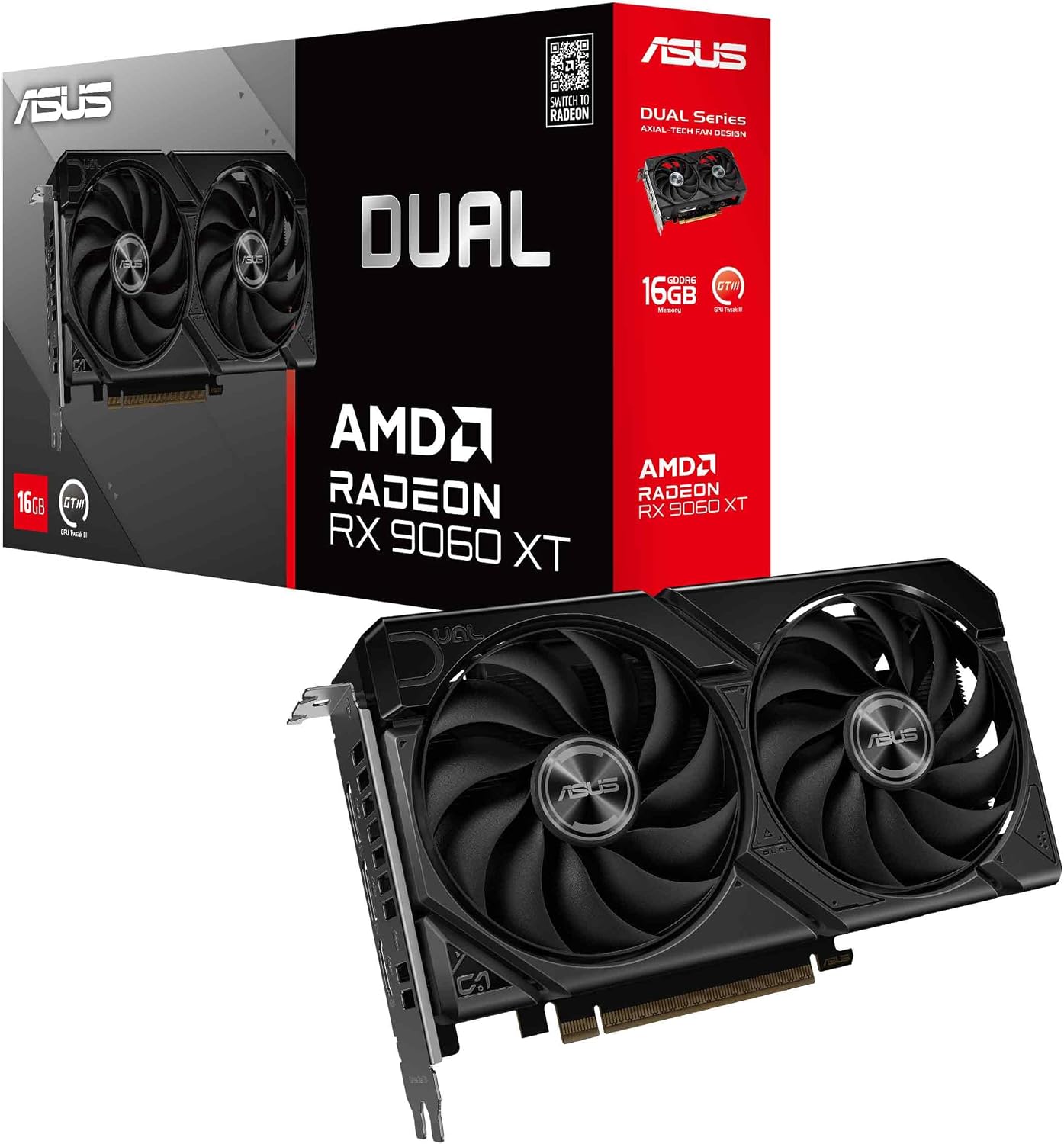 ASUS Dual Radeon RX 9060 XT 16GB GDDR6 Gaming Graphics Card_2