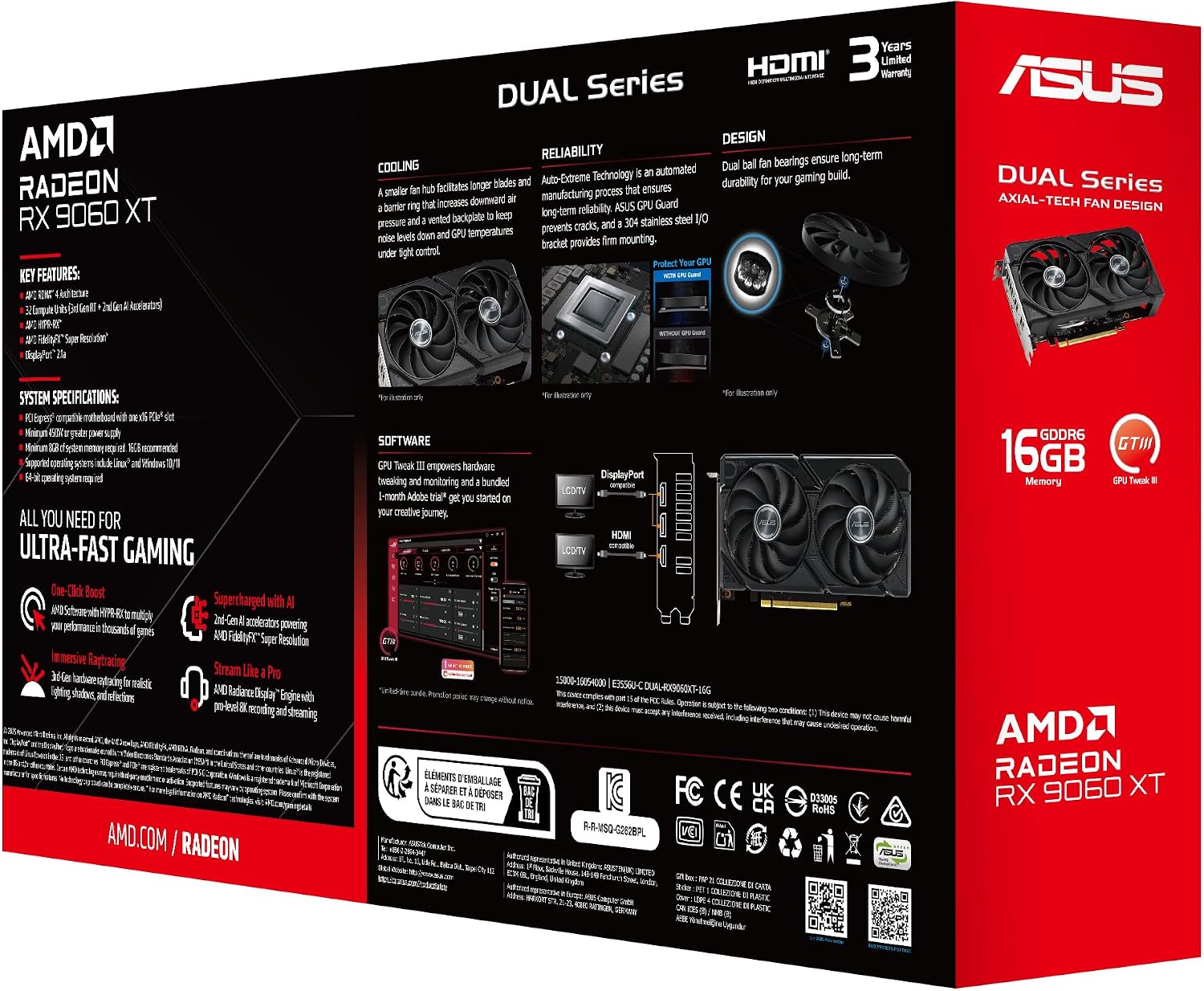 ASUS Dual Radeon RX 9060 XT 16GB GDDR6 Gaming Graphics Card_7