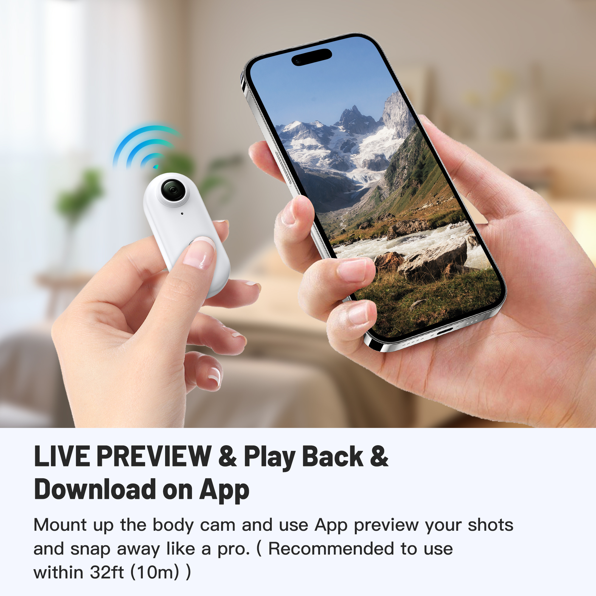 Hot-selling Mini Action Camera, 4K Thumb-sized Mini DV, WiFi Connected, with Lanyard and Clip_6