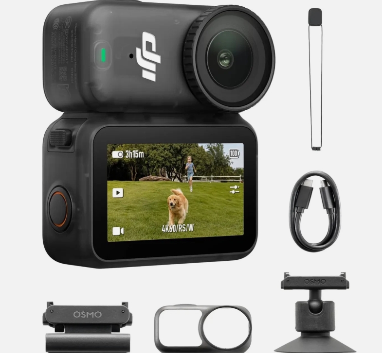 DJI Osmo Nano Standard Combo (128GB),4K Wearable Camera,1/1.3″Sensor,143°WideFOV_2