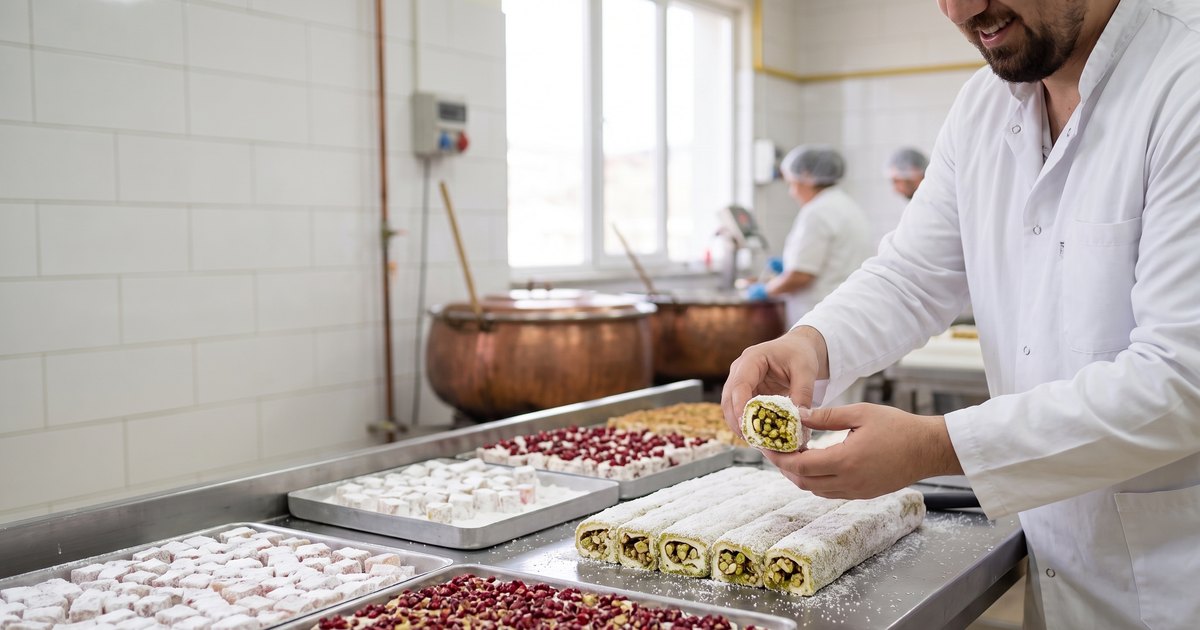 Turkish Delight (Lokum) — Manufacturer, Pistachio, Rose, Mixed