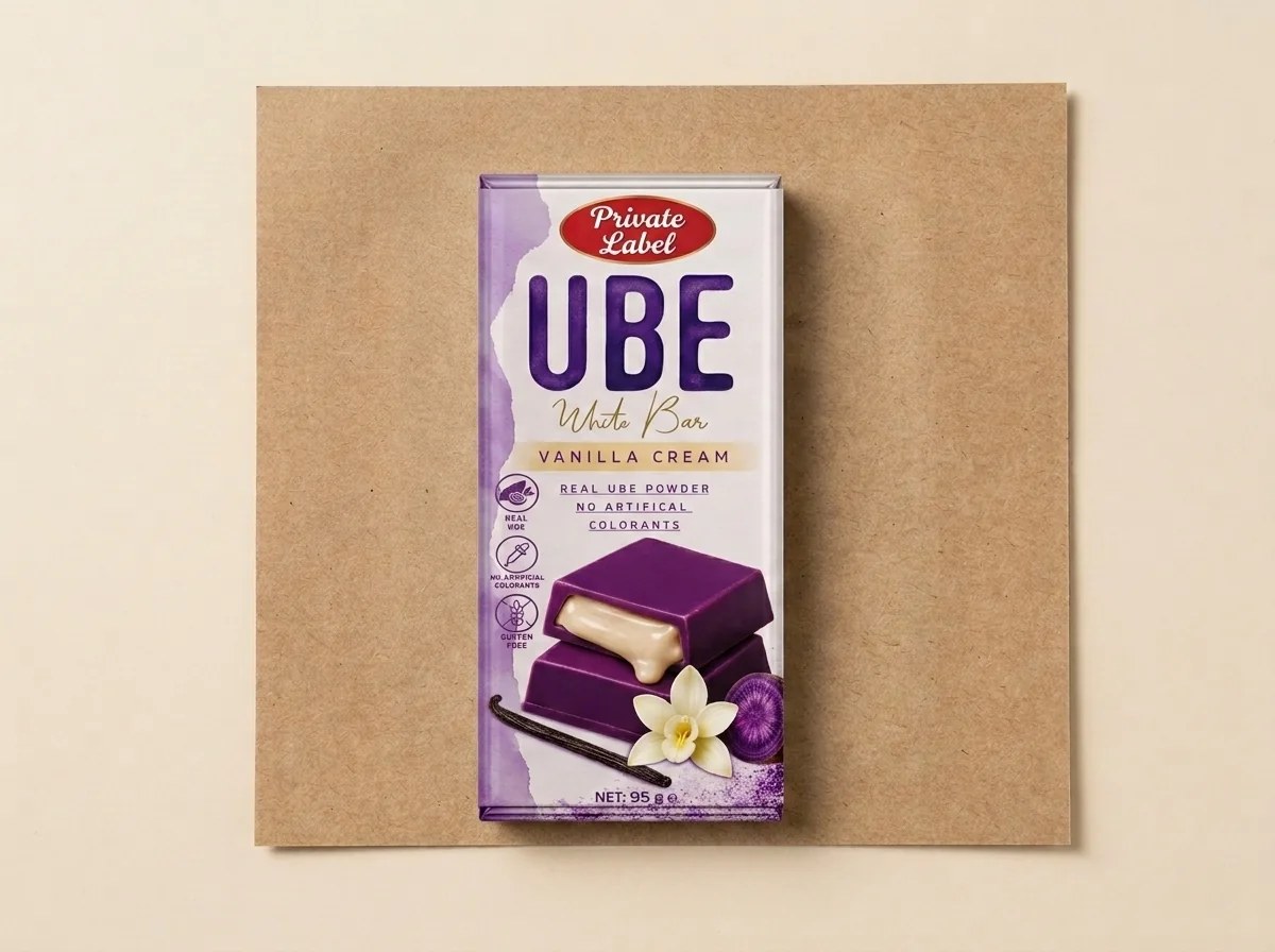 Ube white chocolate bar with vanilla cream — Turkish Manufacturer_2