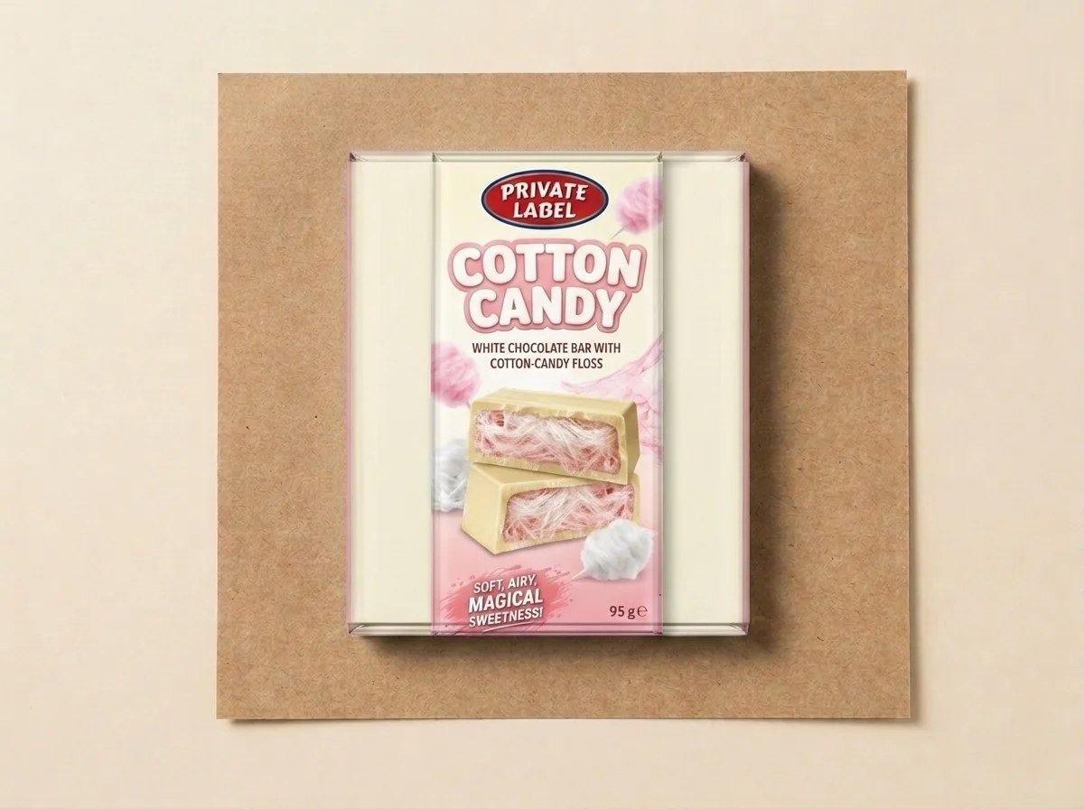 White chocolate bar with cotton-candy floss — Turkish Manufacturer_2