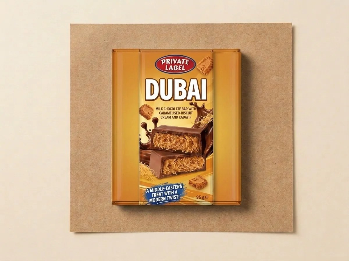 Caramelised-biscuit-kadayif filled milk chocolate bar — Turkish Manufacturer_2