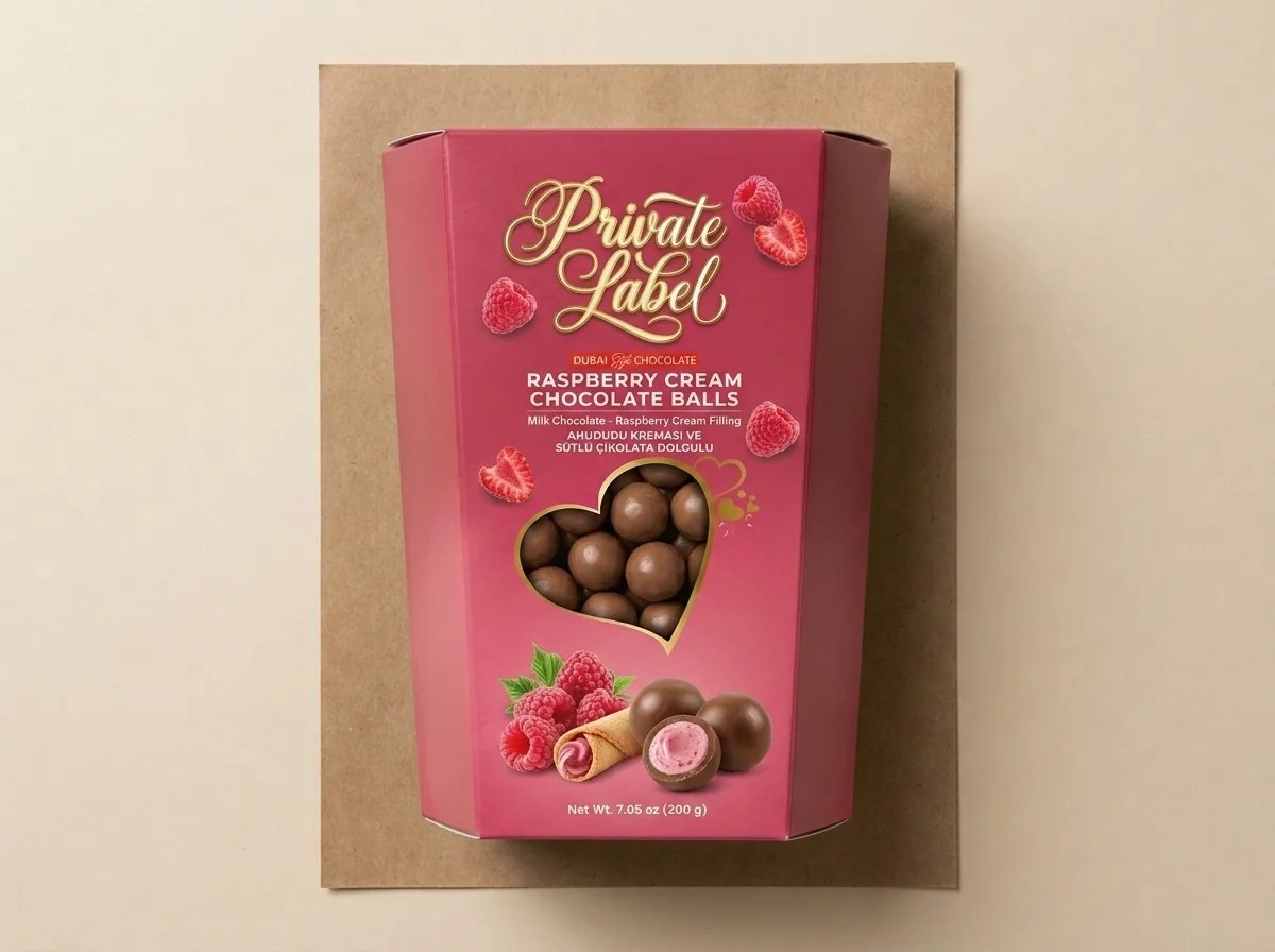 Chocolate balls with raspberry cream — Turkish Manufacturer_2
