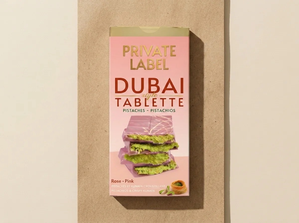Pistachio-cream and kadayif bar, pink compound — Turkish Manufacturer_2
