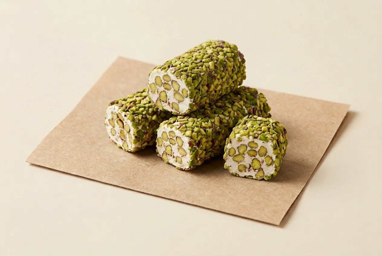 Aleppo-style roll with pistachio, white coating Turkish delight — Turkish Manufacturer_2