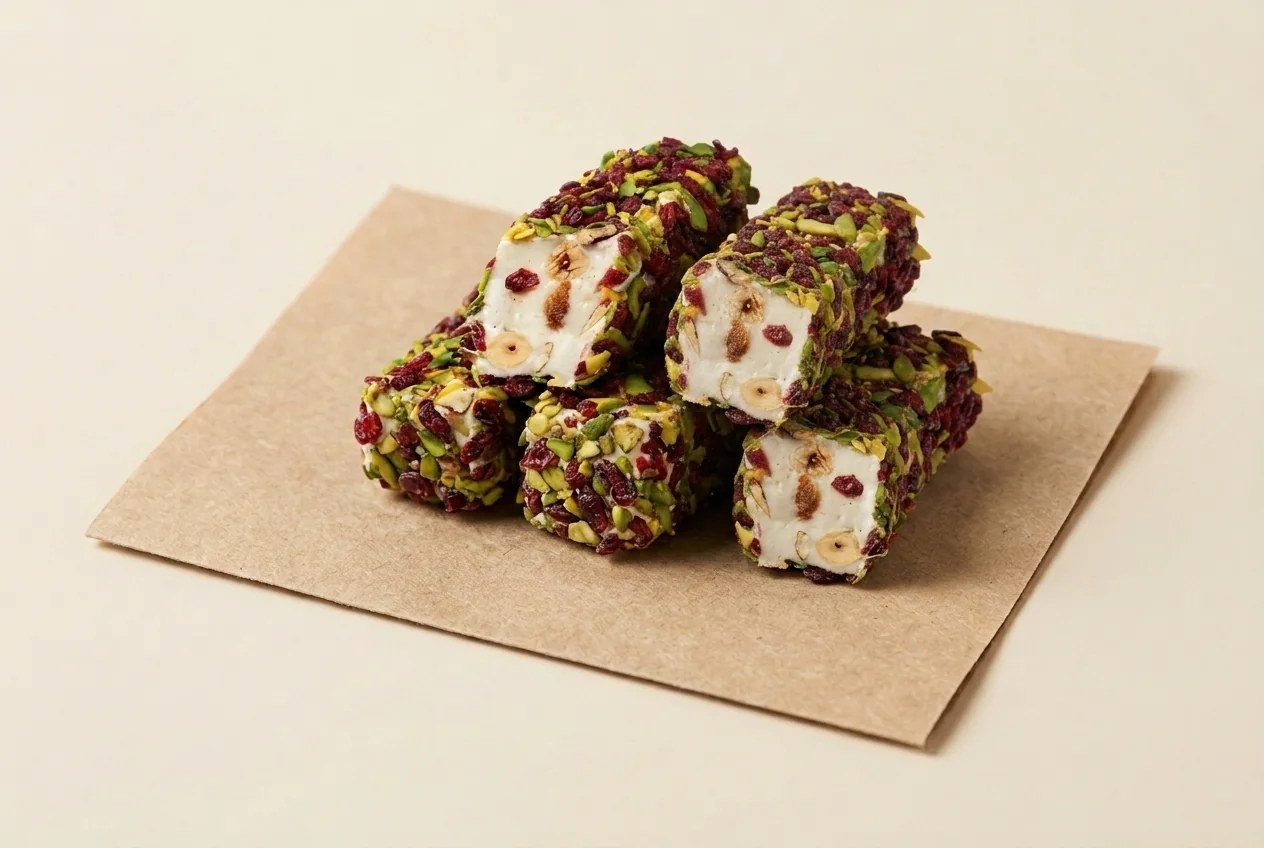 Barberry and slivered-pistachio coated mixed nuts royal lokum — Turkish Manufacturer_2