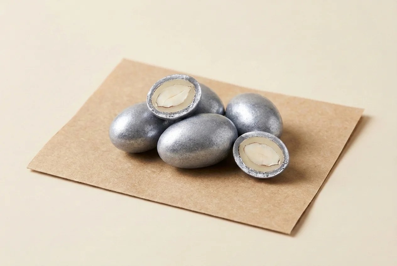 Sugar-coated almond, silver dragée — Turkish Manufacturer_2