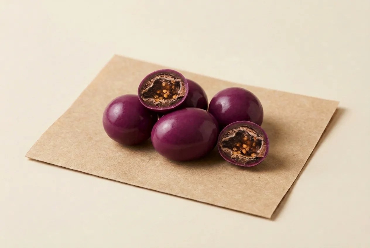 Fig-centre dragée, purple coating — Turkish Manufacturer_2