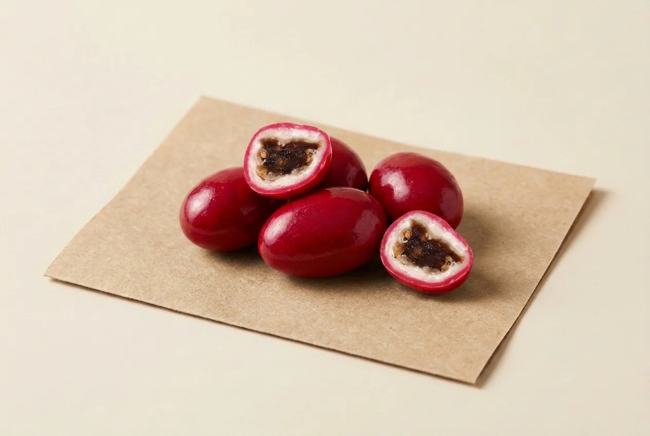Fig-centre dragée, pomegranate coating — Turkish Manufacturer_2