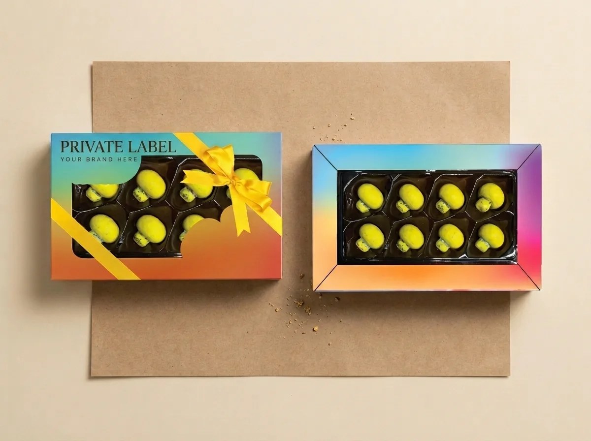 Praline-filled mushrooms, yellow dragée — Turkish Manufacturer_2