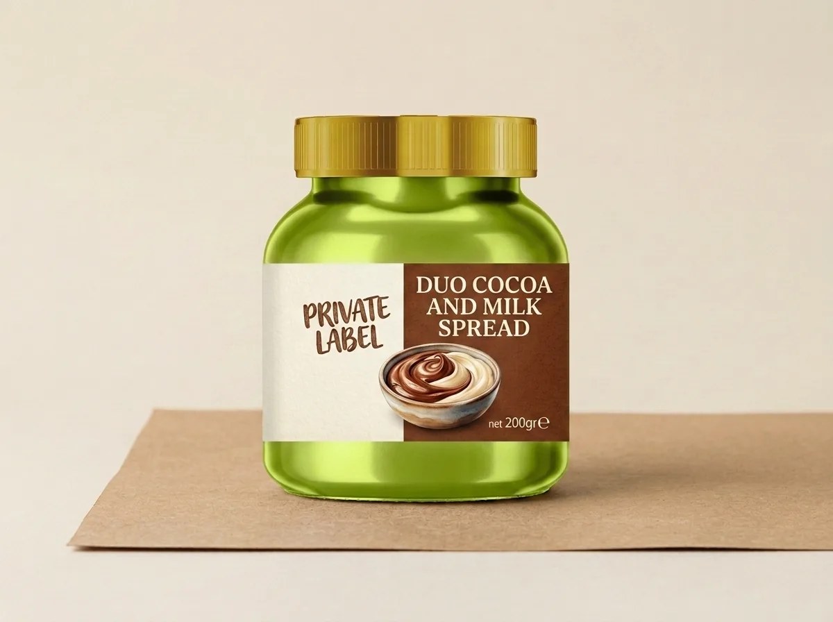 Duo cocoa and milk spread (200 g glass jar) — Turkish Manufacturer_2