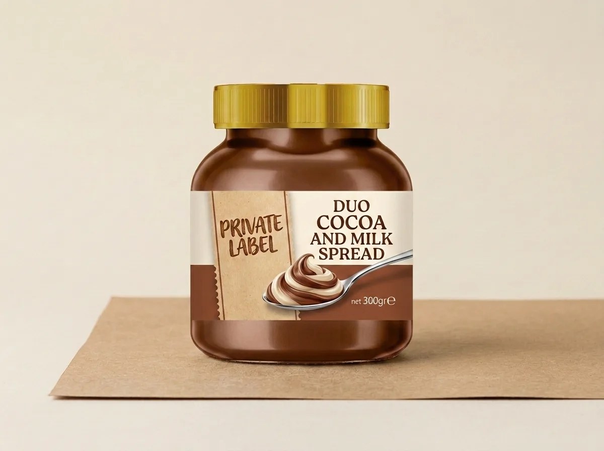 Duo cocoa and milk spread (300 g glass jar) — Turkish Manufacturer_2
