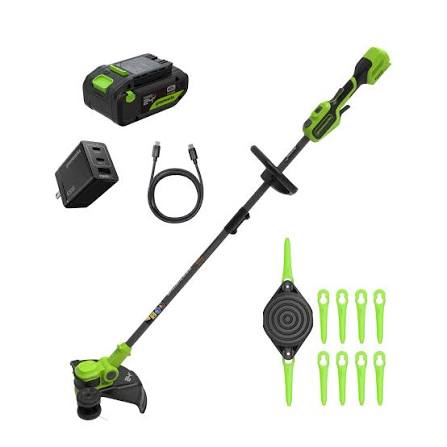 Greenworks 82V 16 Inch Brushless String Trimmer 1.5KW Kit with Two 2.5 Ah Batteries and Dual Port Rapid Charger_4