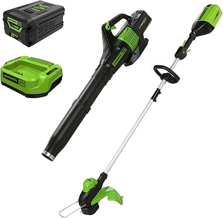 Greenworks 82V 16 Inch Brushless String Trimmer 1.5KW Kit with Two 2.5 Ah Batteries and Dual Port Rapid Charger_3